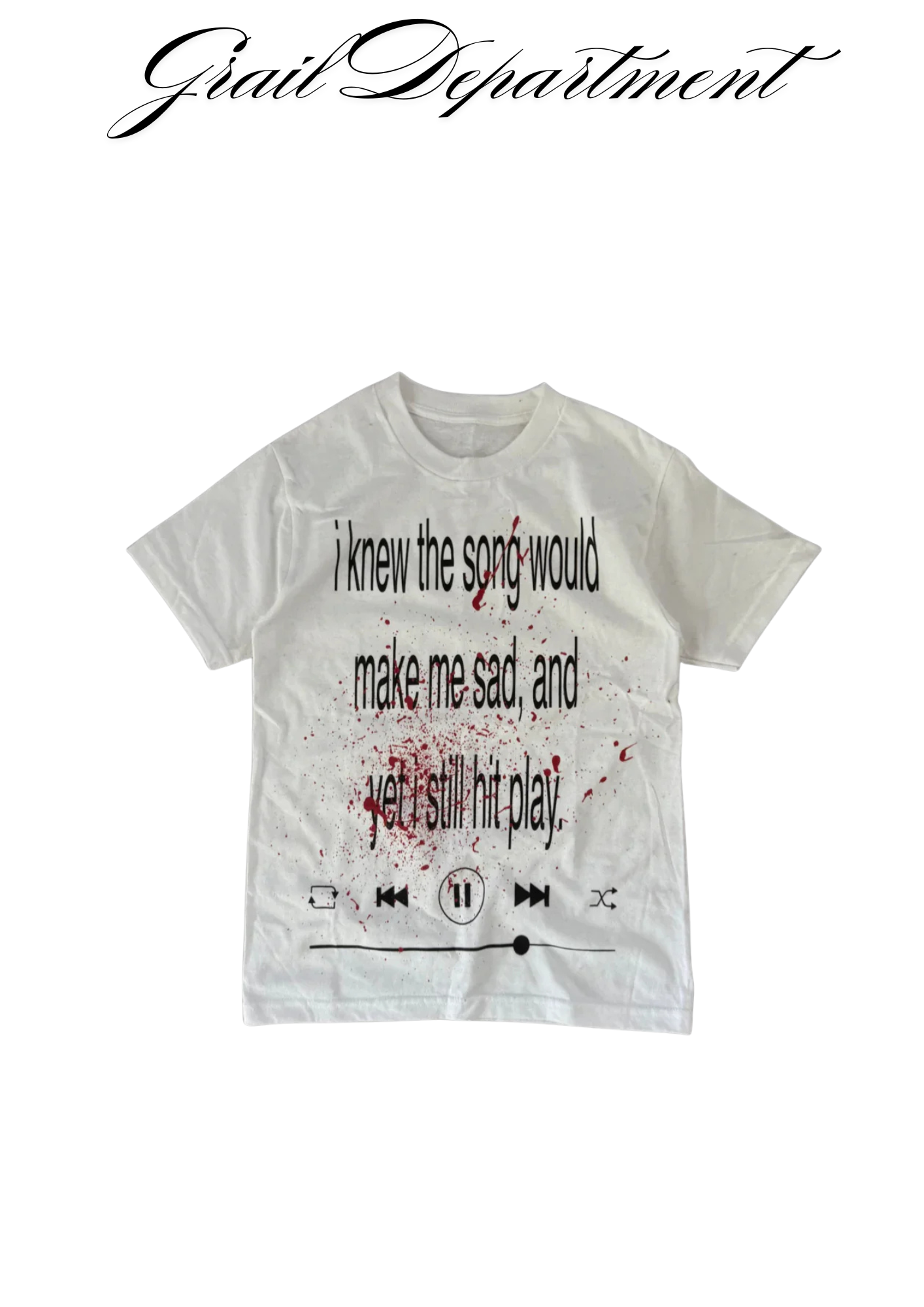 'SAD MUSIC' TEE ⊹