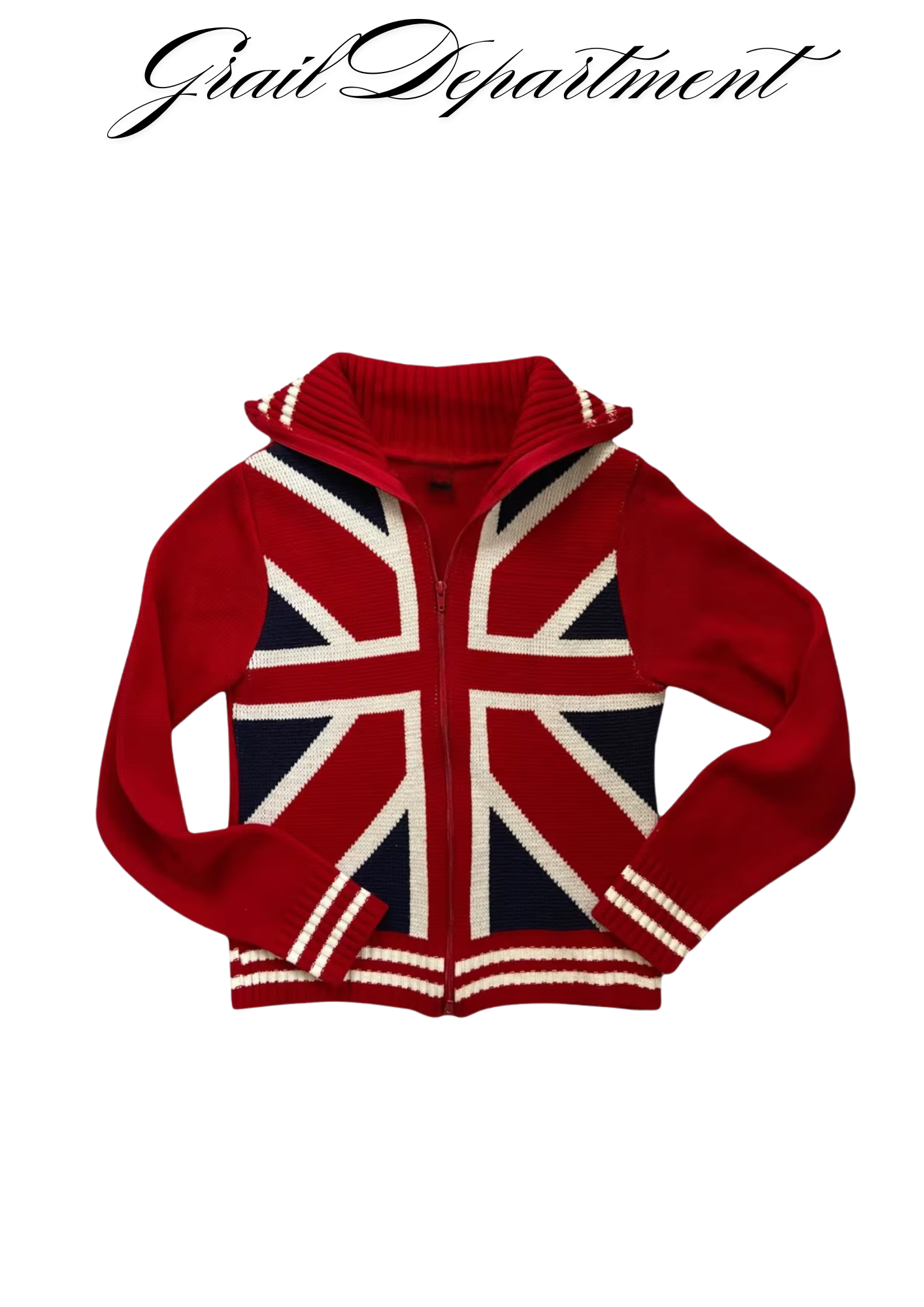 'GREAT BRITAIN' ZIP SWEATER ⊹