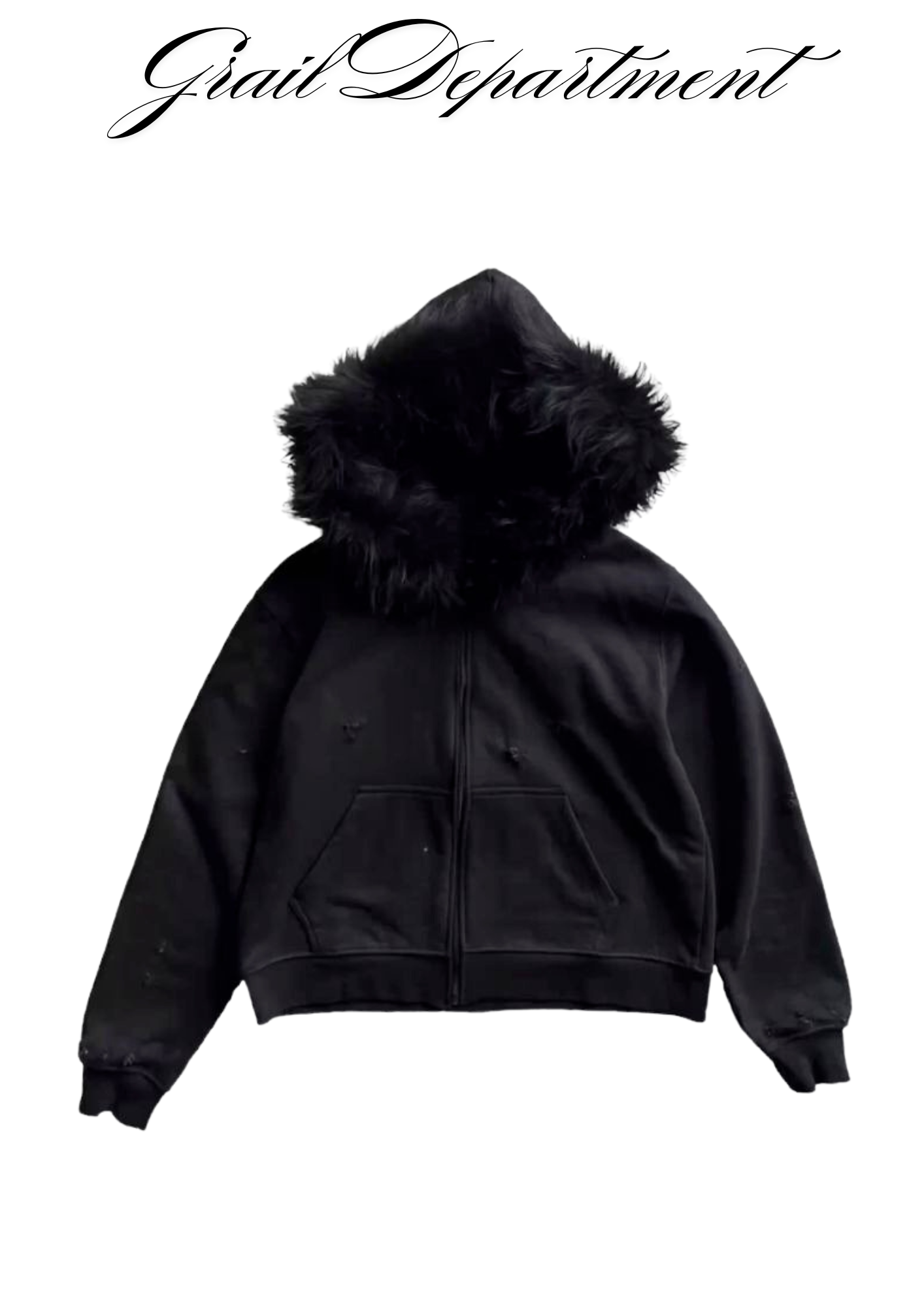 'BLACKOUT' FUR HOODIE ⊹