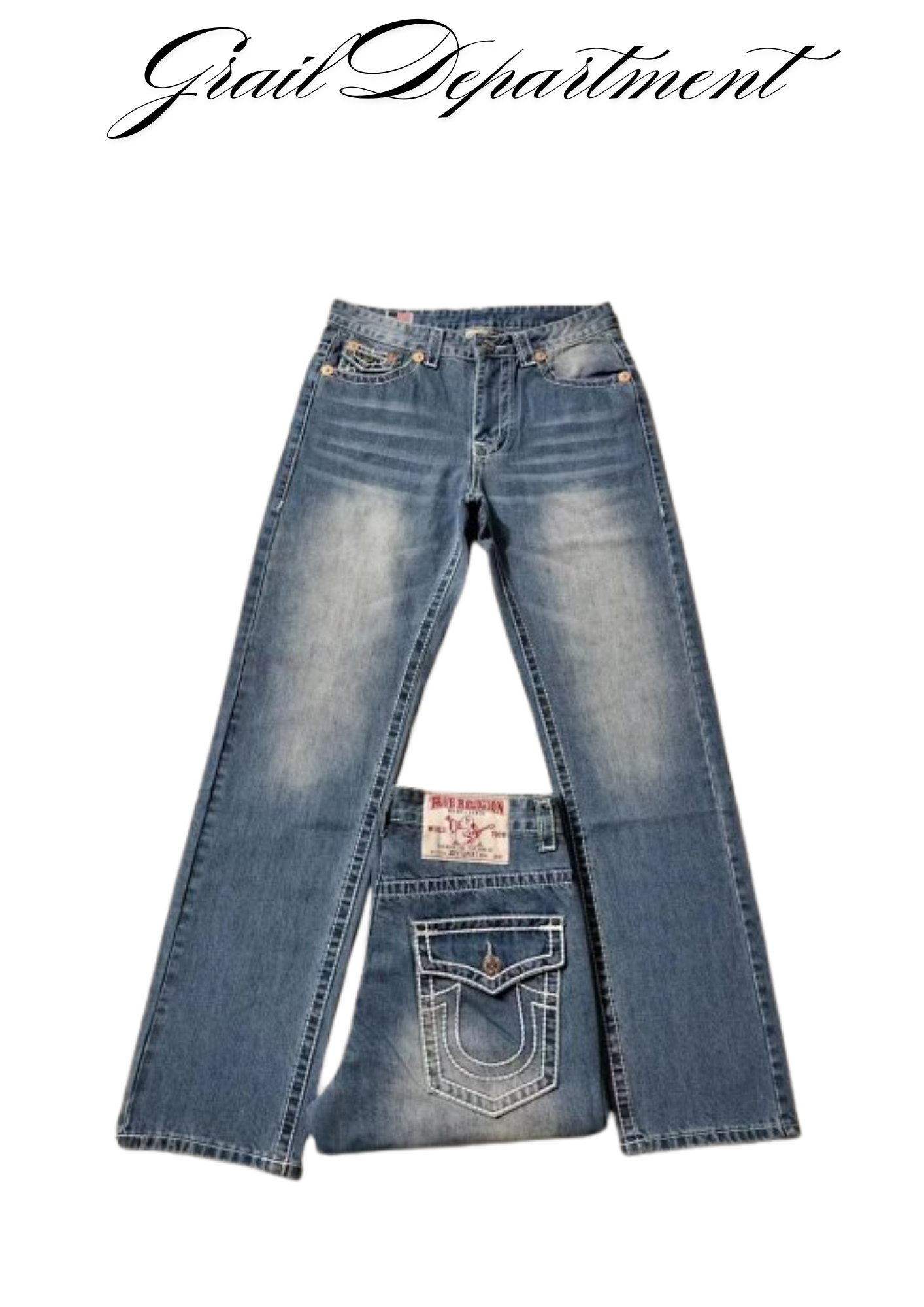 'TR' BOOTCUT JEANS (Light Blue) ⊹