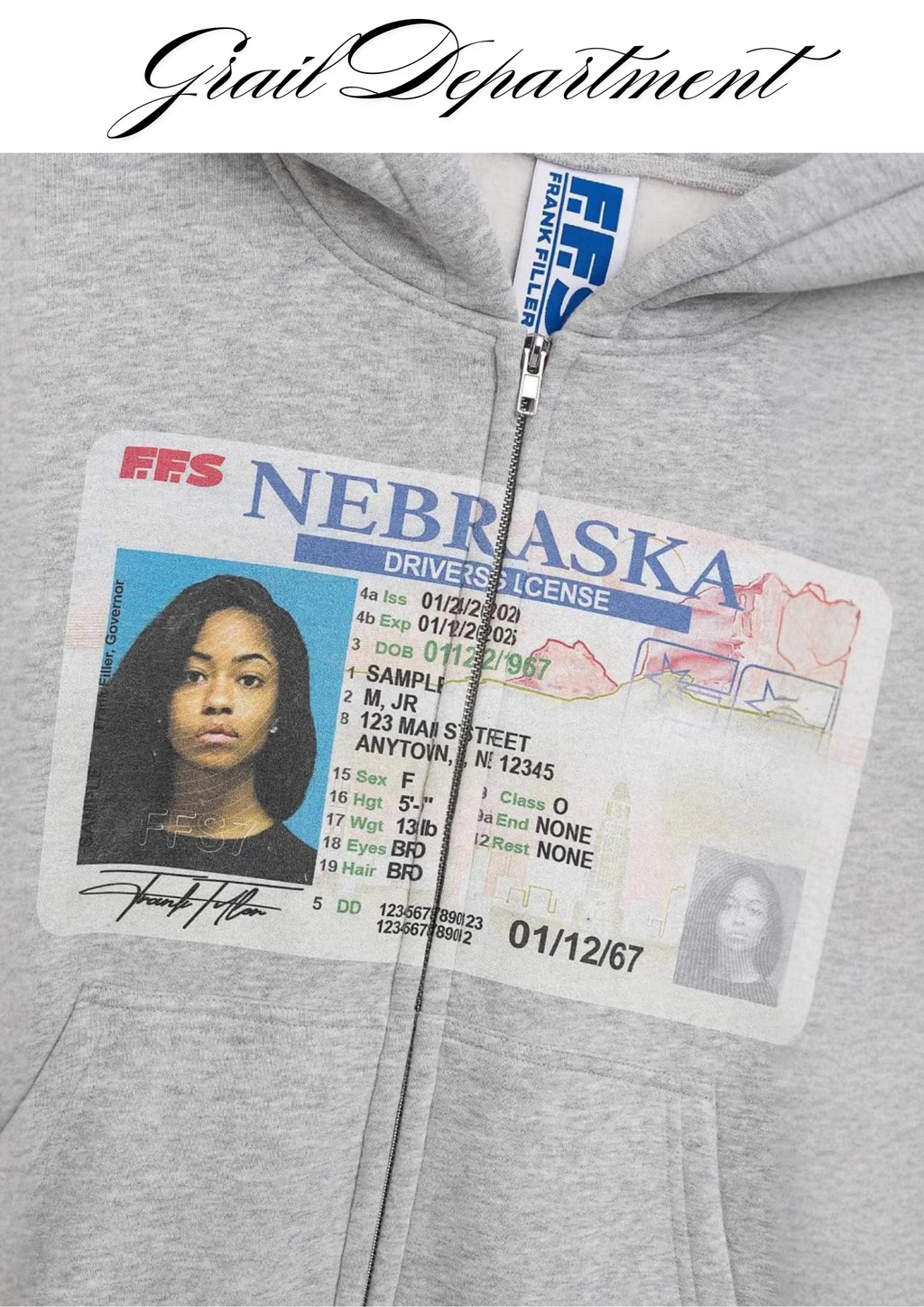 'NEBRASKA LICENSE' HOODIE  ⊹