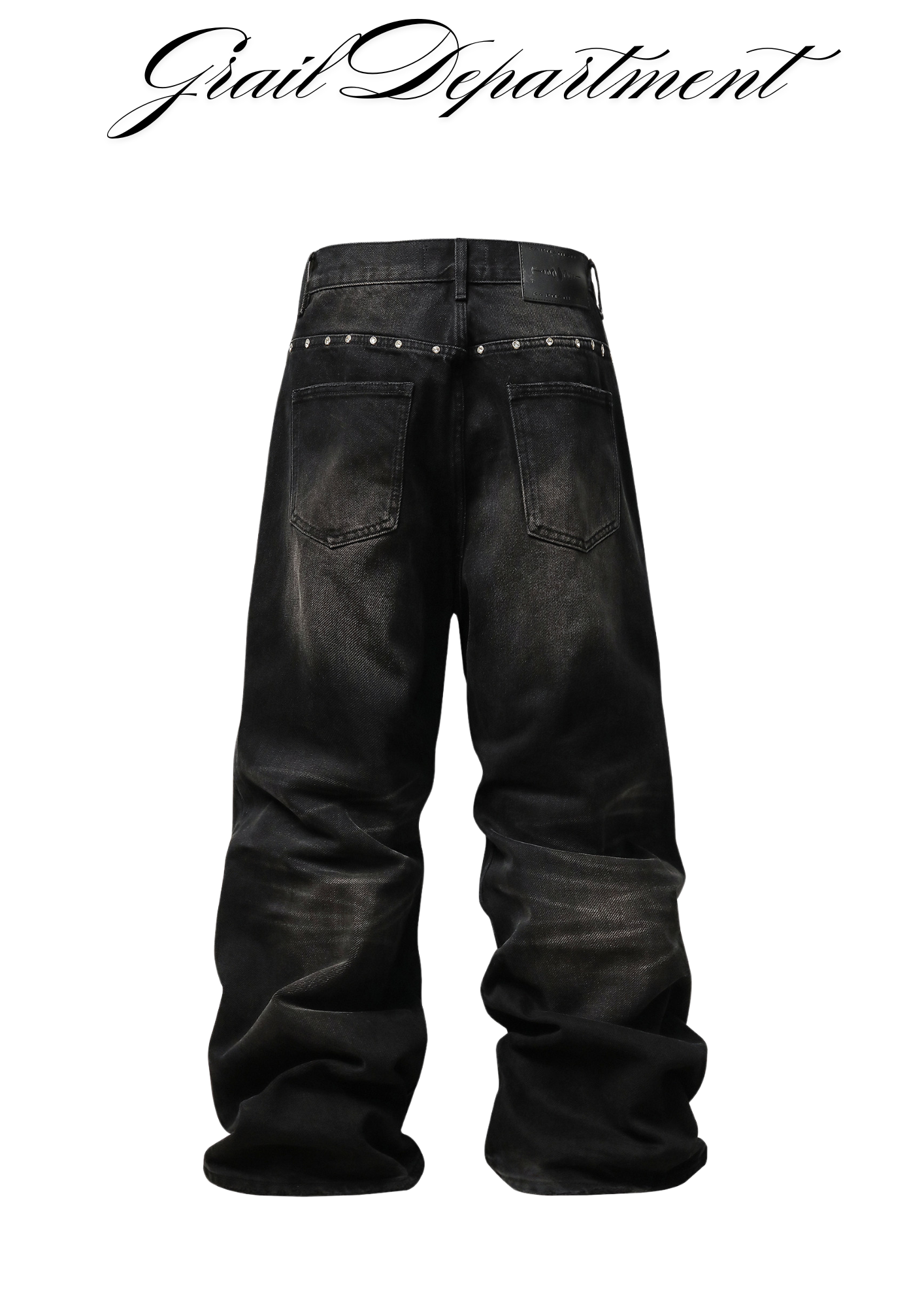 'RAVEN' STUDDED BAGGY JEANS ⊹