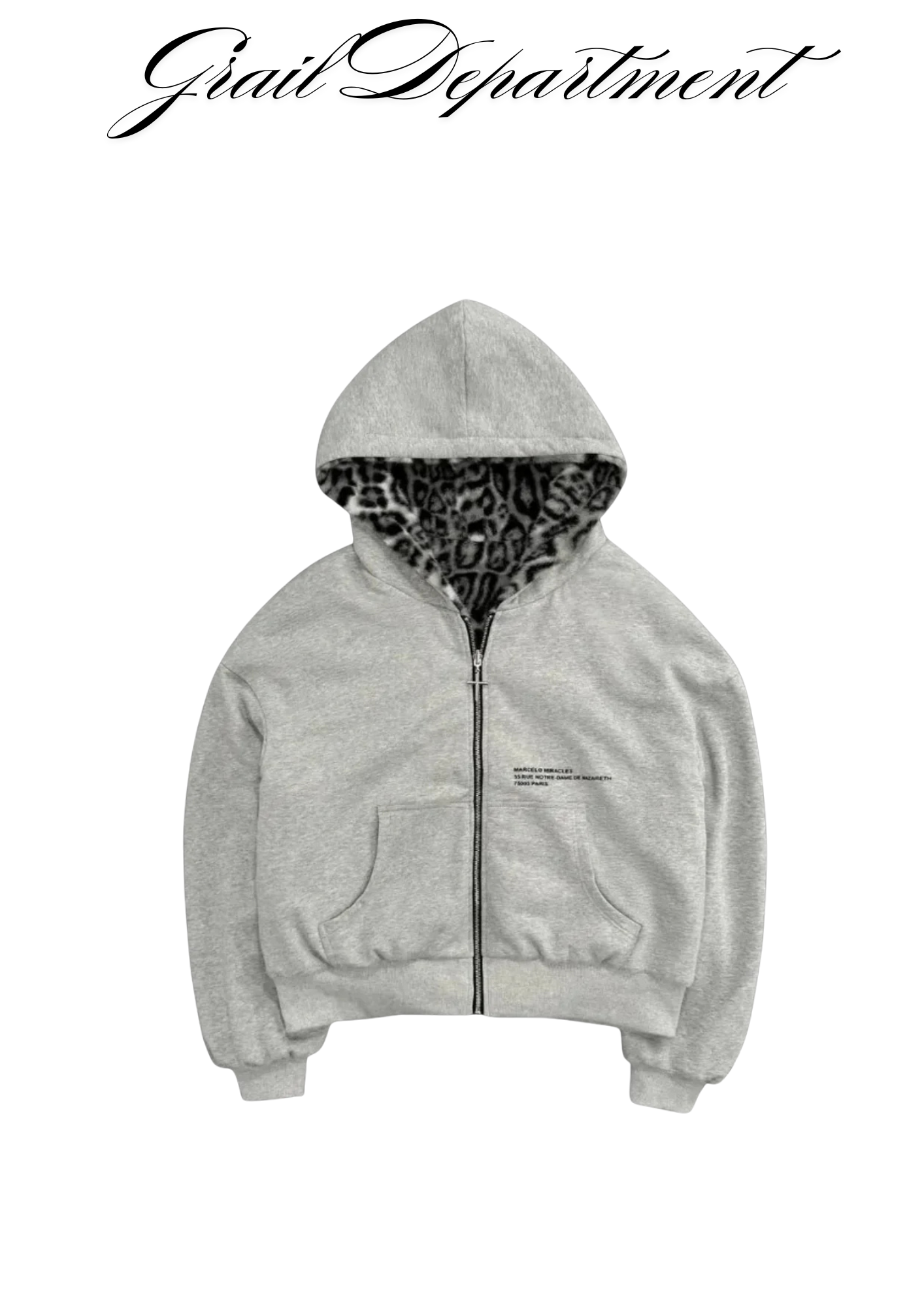 'SNOWLEOPARD' REVERSIBLE HOODIE ⊹